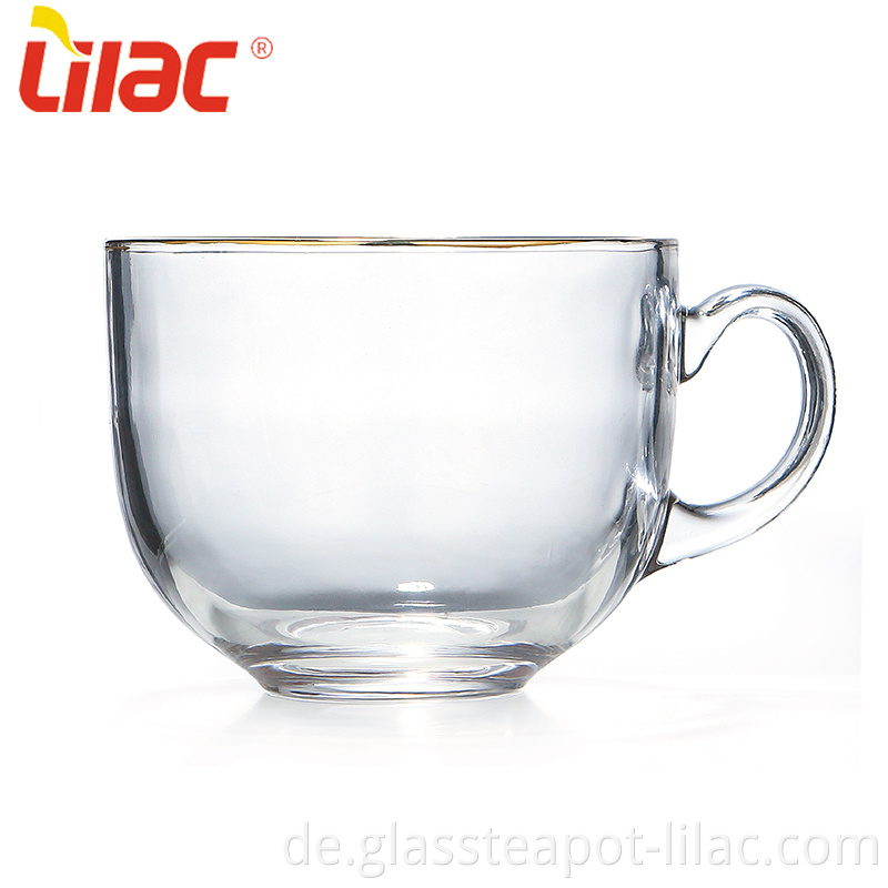 Lila KOSTENLOSE Probe 500ml benutzerdefinierter Großhandelslieferant klassische ästhetische japanische Vintage-Kaffee- / Kaffeeglasbecher mit Logo / Deckel